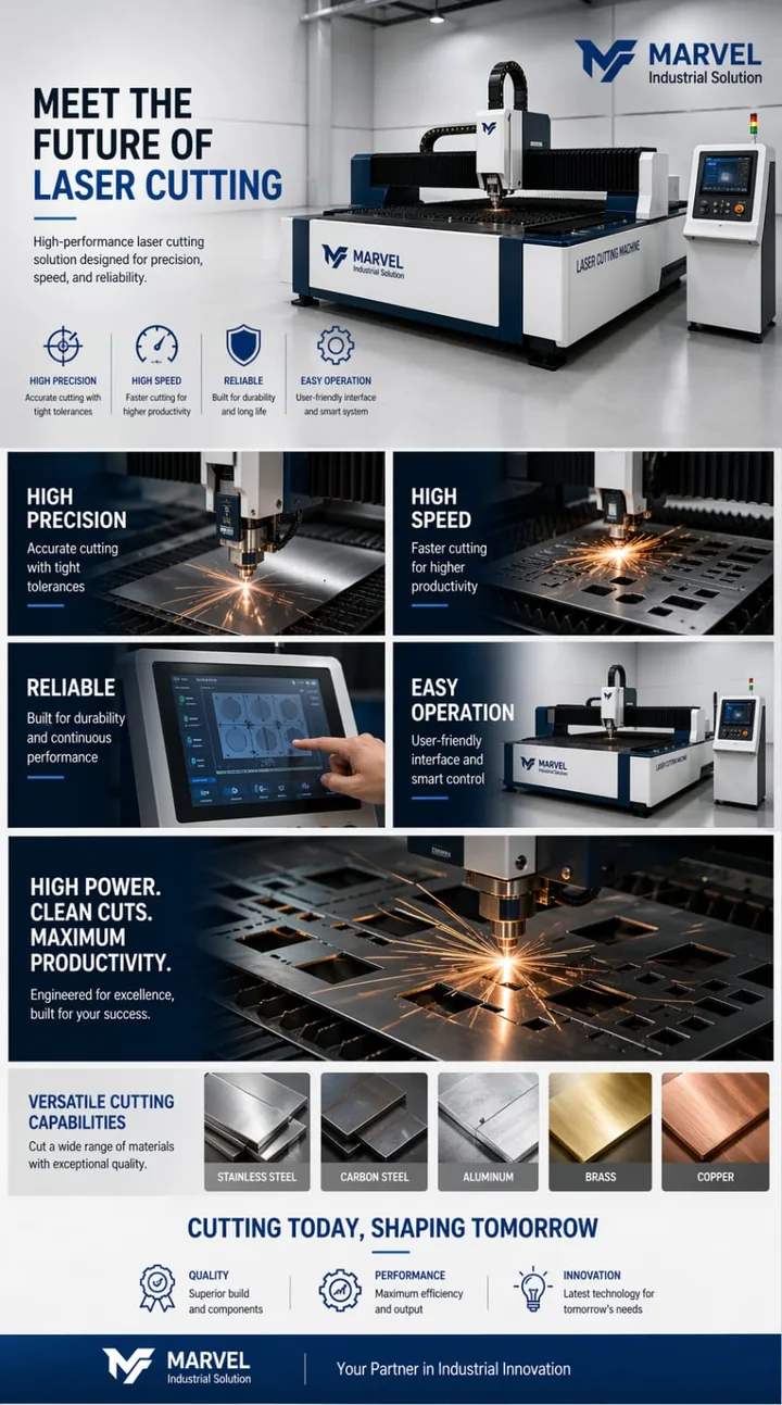 Single table CNC fiber cutting machine for sheet metal - Marvel Industrial Solution Single table CNC fiber cutting machine for sheet metal - Marvel Industrial Solution