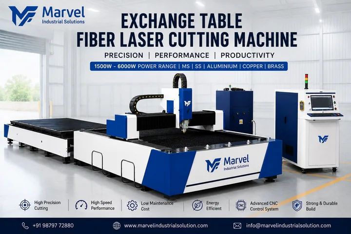 Exchange Table Fiber Laser Cutting Machine by Marvel Industrial Solution Exchange Table Fiber Laser Cutting Machine by Marvel Industrial Solution