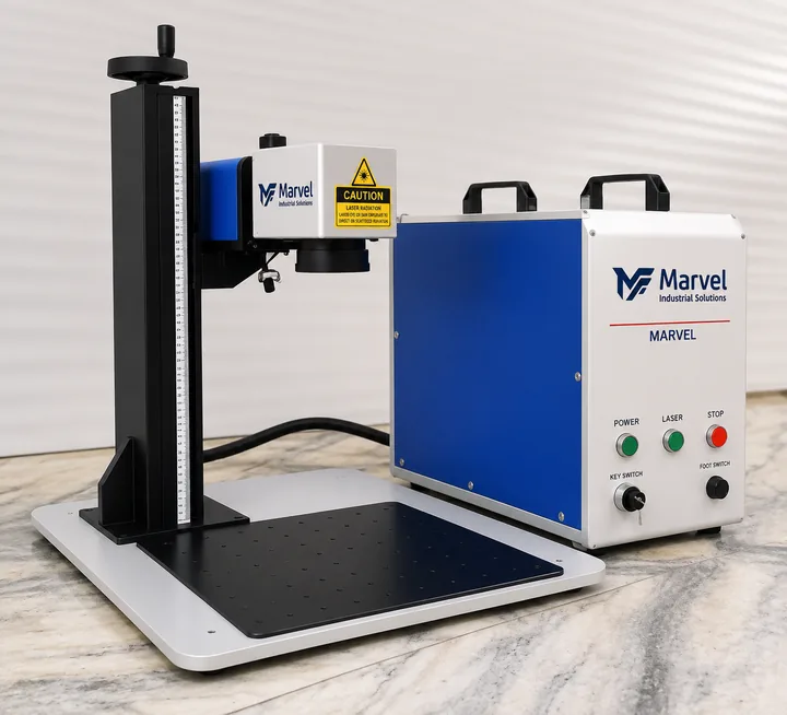 Fiber marking machine for logos serial numbers and QR codes Fiber marking machine for logos serial numbers and QR codes